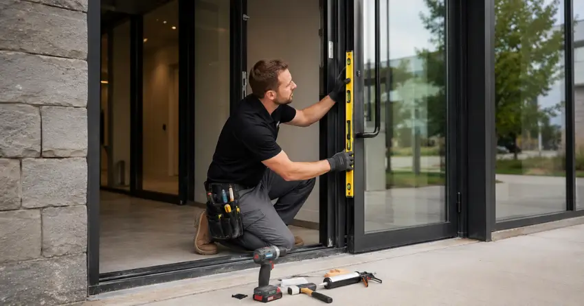commercial glass door frame installation Birch Cliff, Scarborough