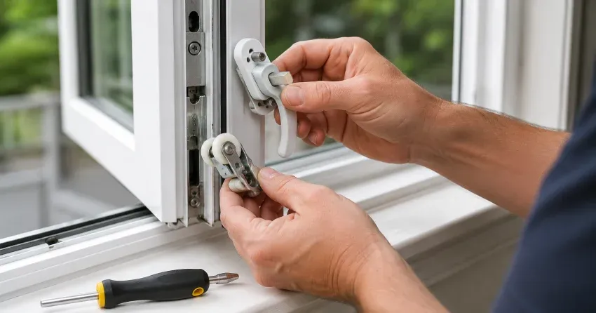 technician performing broken window repair Ionview, Scarborough on a sliding window